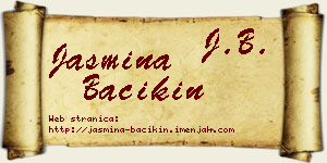 Jasmina Bačikin vizit kartica